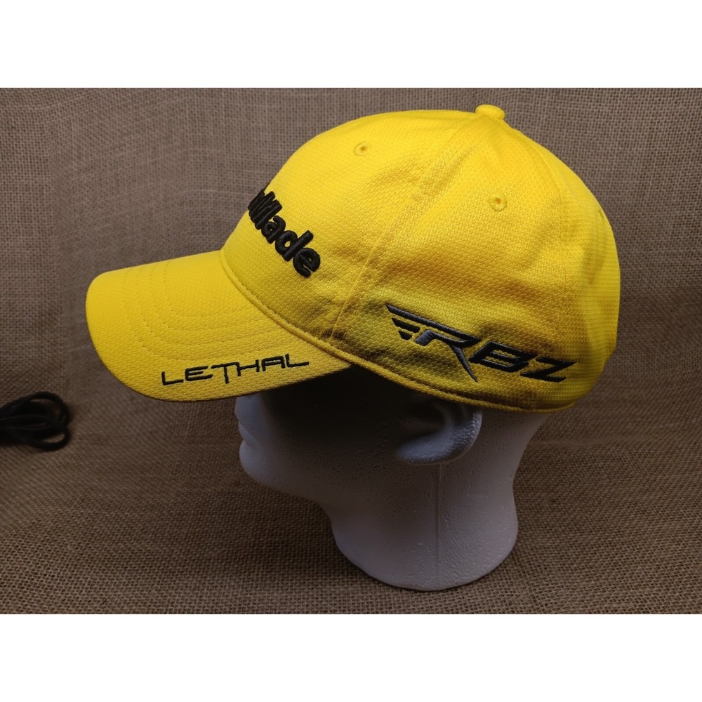 Taylormade Yellow Lethal RBZ Golf Adjustable Hat Embroidered One Size Fits All - Picture 3 of 6